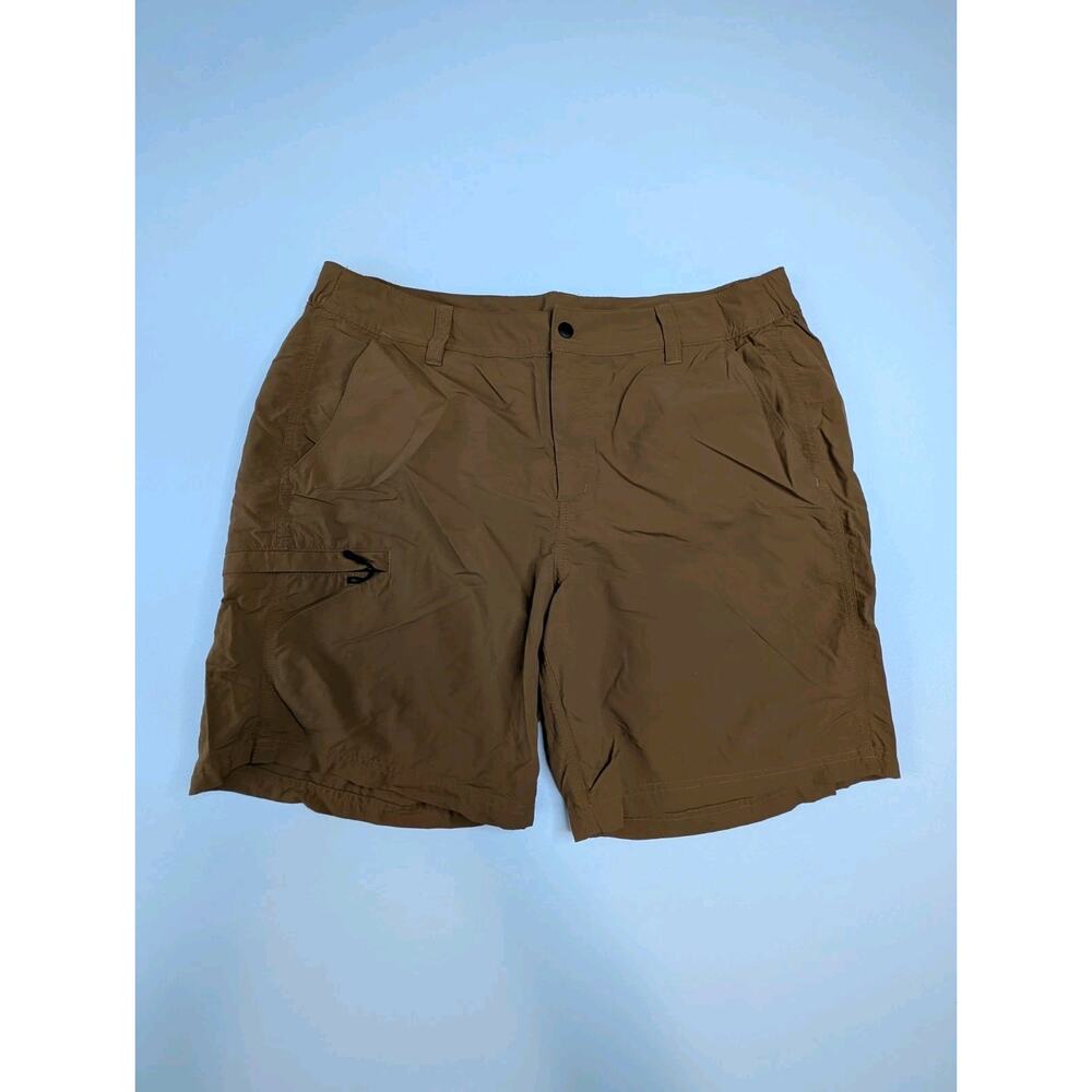 CC Filson Gained Canyon Men Flat Front Brown Chino Shorts Sz L
